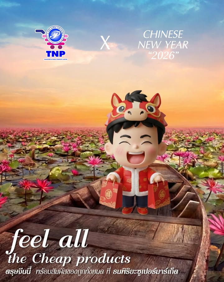 Feel all the Cheap products
ตรุษจีนนี้ พร้อมสัมผัสสินค้าราคาถูกทั้งหมด
ของใช้&ของกิน ที่ใช้ในวันตรุษ